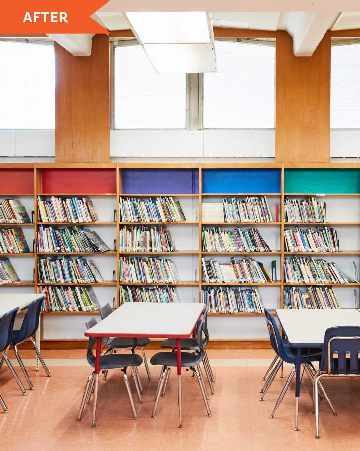 B&A School Library Paint Makeover Apartment Therapy